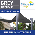 Triangle Grey 3m x 4m x 4m Shade Sail Sun Heavy Duty 280GSM Outdoor Grey