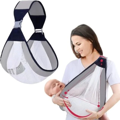 Fascia Porte Bébé Baby Wrap Élastique Porte Enfant Marsupio Nouveau-Né Réglable - Photo 1/4