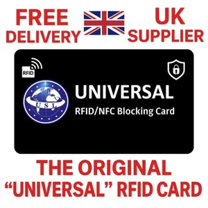 6 x RFID/NFC Signalblockierende Sicherheitskarte. Kredit-/Debitkarten Blocker Schutz, - Bild 1 von 5