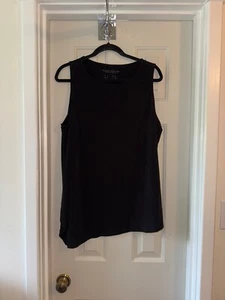 SUSAN GRAVER Modern Essentials serbatoio a maglia liquida NERO taglia 1X - Foto 1 di 2