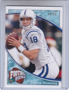 PEYTON MANNING 2009 UPPER DECK FOOTBALL HEROES BLUE #24/99 #32 COLTS - Picture 1 of 1