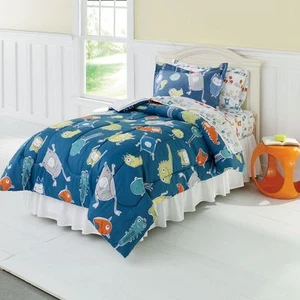 Jumping Beans Fun Monster Mania Bed FULL Size Comforter Sheet 7 Pc SET NEW - Picture 1 of 1