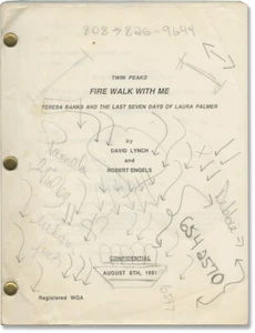 David Lynch (director) TWIN PEAKS: FIRE WALK WITH ME (Aug 8, 1991) Film script - Picture 1 of 1