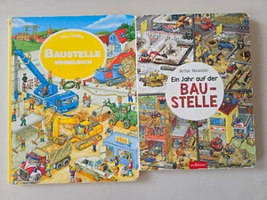 2 x Wimmelbuch. Baustelle + Ein Jahr auf der Baustelle. Artur Nowicki M. Walther - Bild 1 von 24