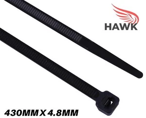 LAZOS DE CABLE NEGROS CREMALLERA 430mm x 4.8mm CANTIDAD 200 - Imagen 1 de 1
