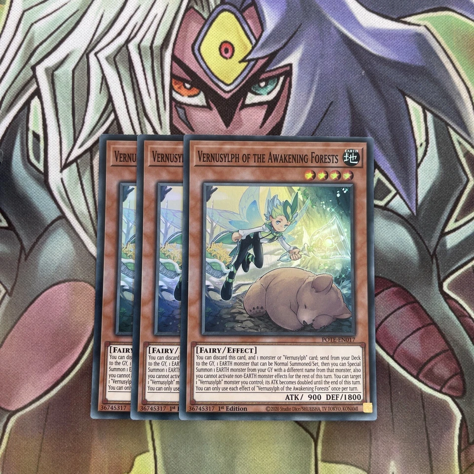 POTE-EN017 x3 Vernusylph of the Awakening Forests Super Excellent Cond Yugioh - Image 1 of 2