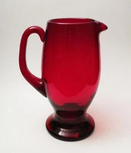 JARRA GRANDE DE VIDRIO ROJO RUBÍ WHITEFRIARS - Imagen 1 de 3