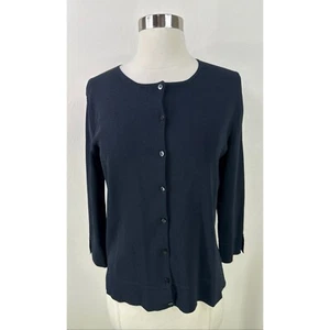Talbots Viskose Mischung klassische Langarm Knopfleiste Strickjacke Größe M - Bild 1 von 10