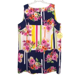 NWT Emma & Michelle Womens Floral Sleeveless Dress Size 22W - Picture 1 of 9