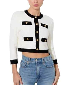 NEW, Alice & Olivia Claira Cardigan Size S #SJ1455 - Picture 1 of 10