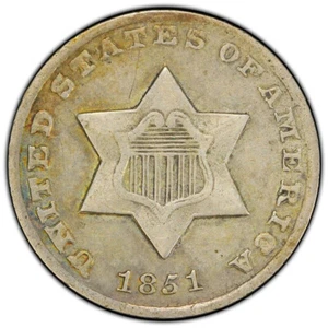 1851-O Three Cent Silver PCGS XF-40 - Picture 1 of 2