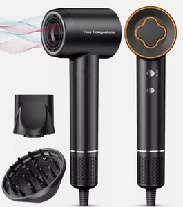 Cosy High-Speed 150,000 RPM Ionic Hair Dryer Thermo-Control, Diffuser & Nozzle - Zdjęcie 1 z 5