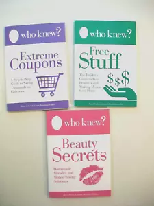 WHO KNEW? PB BOOK LOT BEAUTY SECRETS EXTREME COUPONS FREE STUFF BRUCE LUBIN - Picture 1 of 3