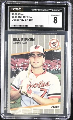 1989 Fleer #616a Bill Ripken CGC 8 - Image 1 of 2