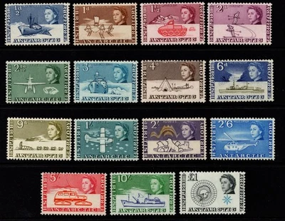 TERRITORIO ANTÁRTICO BRITÁNICO 1963 PIEZA DEFINITIVA JUEGO DE 15 SG.1/15 MNH Foto 1 de 2