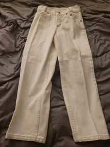 Girls Cream Levis Jeans Size 8 Vintage - Picture 1 of 4