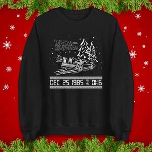 Back To The Future Weihnachtspullover Xmas Outfit Festlich Sweatshirt Unisex Geschenk - Bild 1 von 10
