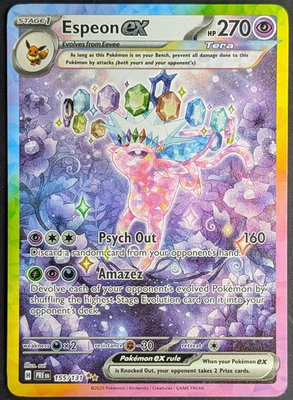 Pokemon Prismatic Evolutions Espeon/Psiana EX  155/131 EN NM - Bild 1 von 2
