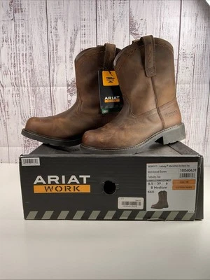 Botas de trabajo Ariat para damas Fat Baby marrón envejecido punta de acero 10040431 usadas en excelente estado Foto 1 de 4