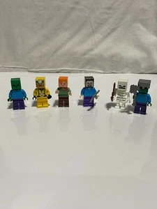 Lego Huge lot 6 Minecraft Minifigure Cave Explorer Used Good Condition E34 - Picture 1 of 4