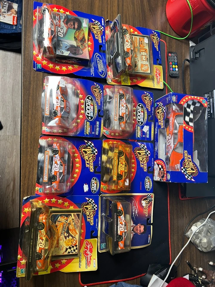 Tony Stewart #20 WINNER'S CIRCLE eight 1/43 cars and one 1/24 car 9 TOTAL cars - Image 1 of 4