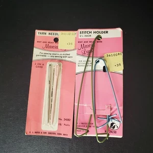 Vintage Marcia Lynn Knitting Stitch Holder, Sewing Needle Lot NOS - Picture 1 of 4