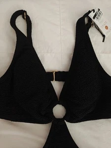 Women's Pucker Textured O Ring Monokini One Piece Swimsuit Shade & Shore XS - Picture 1 of 9