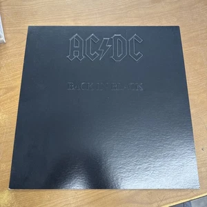 AC/DC - Back In Black ~ Embossed Promo Flat Poster 12x12 Original Record Shop - Picture 1 of 2