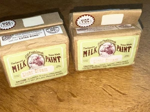 2 PACKUNGEN NEW OLD STOCK DIE ECHTE ALTMODISCHE MILCHFARBE HELLCREME 6oz/PINT - Bild 1 von 7