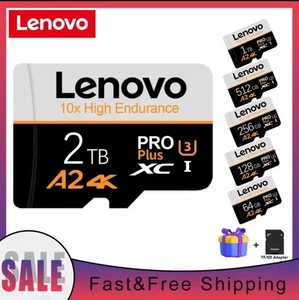 Micro SD Card 1TB 2TB - Class 10 XC TF Card with Adapter - Photo 1 sur 1