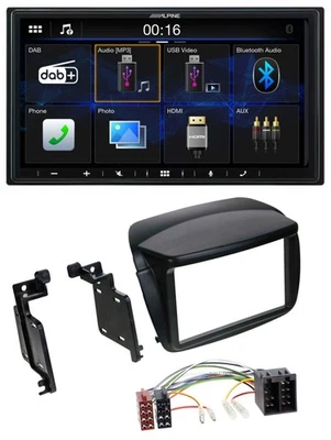 Alpine Bluetooth 2DIN MP3 DAB USB Autoradio für Fiat Doblo ab 10 Opel Combo ab 1 - Bild 1 von 4