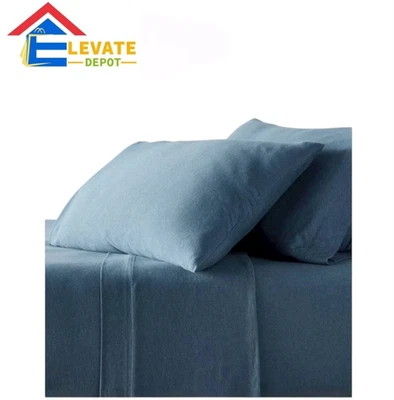 Threshold Cotton Jersey Sheet 3-Piece Twin Sheet Set Teal Blue - Image 1 of 4