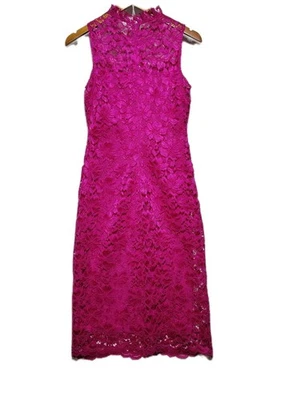 Vestido Vaina En Focus Studio Talla 6 Floral Encaje Sin Mangas Elástico Foto 1 de 4