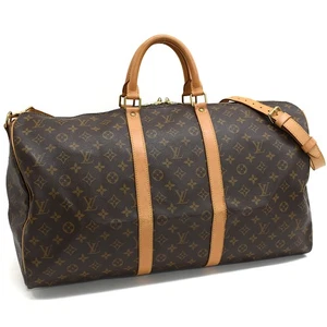 LOUIS VUITTON Monogram Keepall Bandouliere 55 M41414 LV Traveling bag b24 T00N - Picture 1 of 9