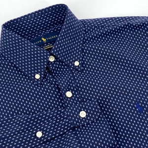 Ralph Lauren Mens Small Classic Fit Performance Button Down Shirt Small Blue - Picture 1 of 7