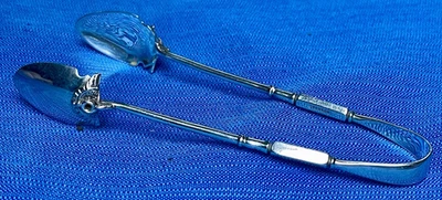 Pinzas de azúcar de plata esterlina Gorham Isis raras 1870 renacimiento egipcio antiguas Foto 1 de 4