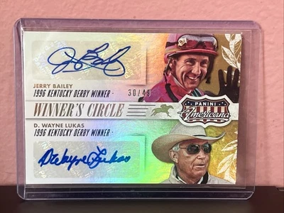 Jerry Bailey / D. Wayne Lukas 2015 Americana Winner’s Circle Dual Auto #’d 30/49 - Image 1 of 2