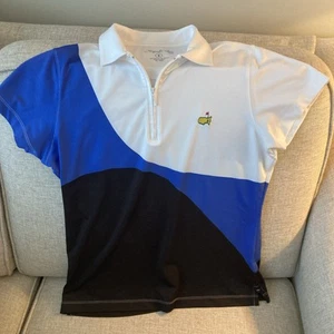 Magnolia Lane Masters Golf Shirt Womens S Short Sleeve 1/4 zip Color Block - Picture 1 of 5