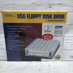 BUSlink USB Floppy Disk Drive FDD1 1.44mb - Win 95/98/2000 & Mac OS 3.5” Sealed - Imagen 1 de 8