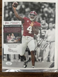 Jalen Milroe Signed University Of Alabama Crimson Tide 8x10 Photo JSA COA - Picture 1 of 3