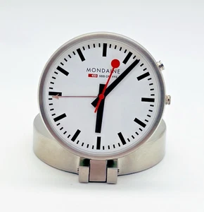 Mondaine Watch Ltd Official Swiss Railway Table Alarm Clock SBB CFF FFS Vintage - Picture 1 of 15