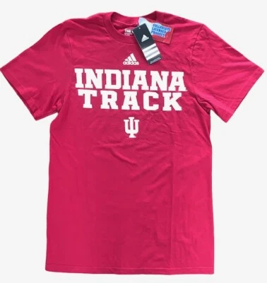 Adidas Go To Indiana Hoosiers Pista Roja S/S Camiseta Adulto ¡NUEVA!! Foto 1 de 2