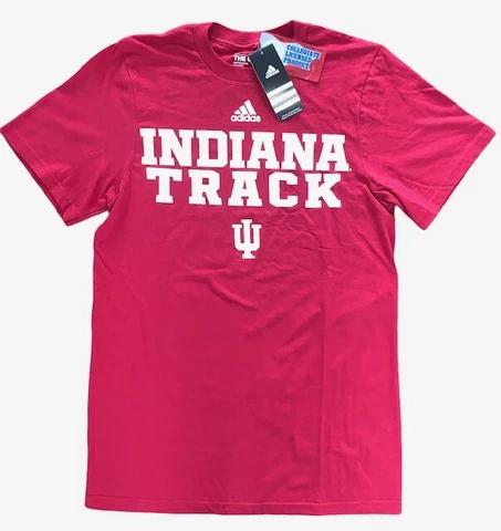 Adidas Go To Indiana Hoosiers Track Red S/S Tee Shirt Adult NEW!! Cover