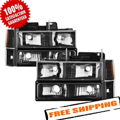 Spyder 自动 5072221 xTune 黑色车头灯带转角和停车灯 — 第 1/4 张图片