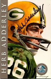 1998 NFL Hall of Fame HERB ADDERLEY Signature Series AUTO / 2500 Packers - Foto 1 di 2