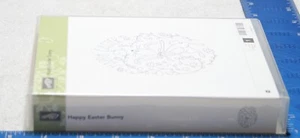Juego de estampillas de madera de goma para estampar HAPPY EASTER BUNNY Pascua - Imagen 1 de 2