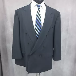 Allyn Saint George Sports Coat Mens 52R Gray Wool Vintage USA Blazer Jacket - Picture 1 of 14