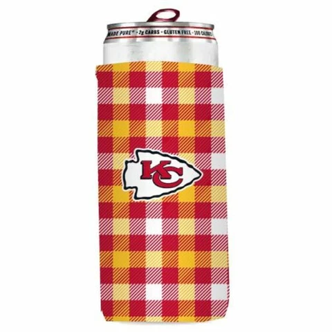 Kansas City Chiefs Slim Can Cooler, NFL Coozie Koozie Coolie Cover
