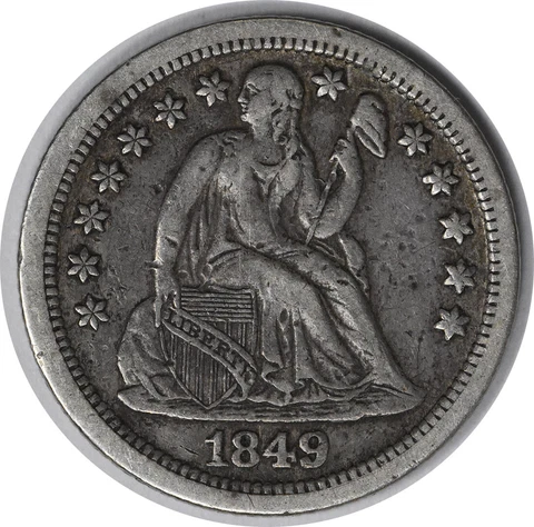 1849-O Liberty Seated Silver Dime EF Uncertified #214 Cover