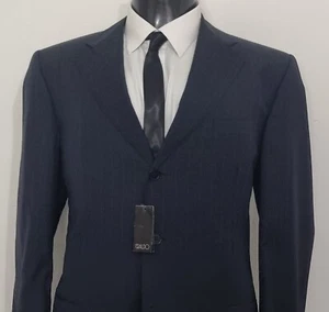 New CANTARELLI Per ERALDO Navy Striped Sartoria/Wool 3-Btn Jacket , Size UK=44R - Picture 1 of 7